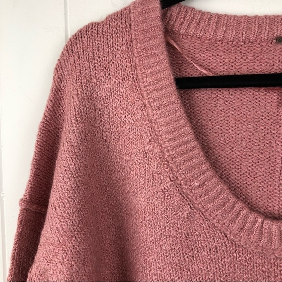 Free People Womens Sweater Brookside Tunic Oversized Pink Alpine Rose Small - Picture 7 of 12